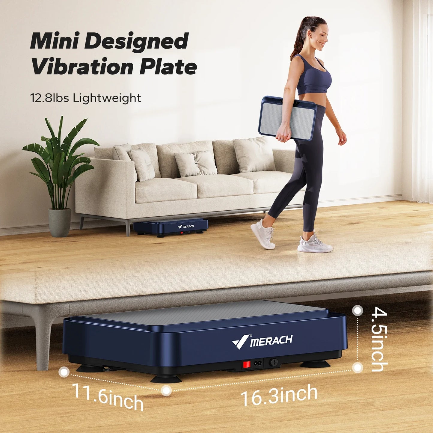 Vibration Plate Exercise Machine – 99-Speed Whole Body Vibration Platform with Remote & Resistance Bands for Weight Loss Pain Relief & Better Sleep