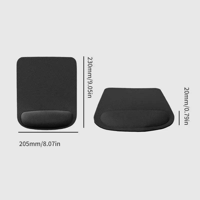 Ergonomic Gel Wrist Mouse Pad for Office & Gaming — Non-Slip Base, 9.1×8.3×0.12 in (23×21×0.3 cm)