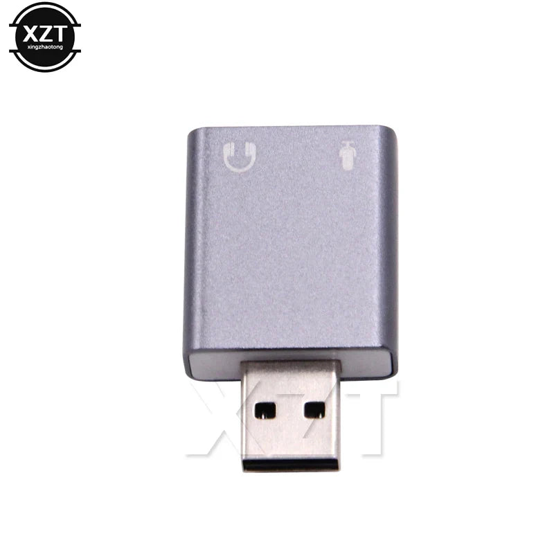 Ultra-Portable USB External Sound Card Adapter — Virtual 7.1 Surround, Mic-In & Audio-Out, Plug-and-Play