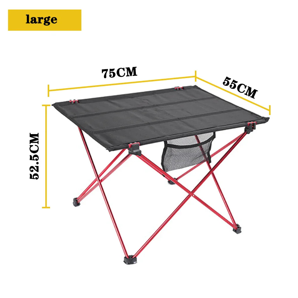 Portable Foldable Camping Table - Ultralight 6061 Aluminum Picnic & Laptop Folding Desk