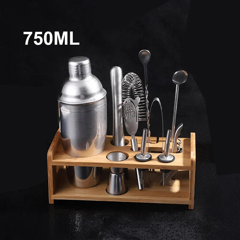 Stainless Steel Boston Cocktail Shaker — 18.6oz (550ml) & 25.4oz (750ml) Martini Mixer for Home Bar & Bartenders