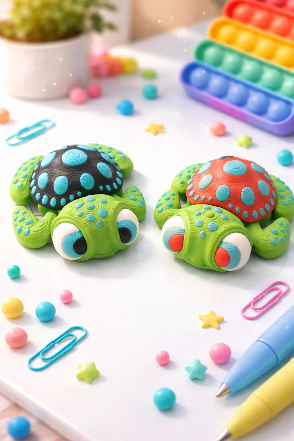 Mini Fidget Turtle Wholesale – 2" Articulated Fidget & Magnet Bulk Packs | Classroom Rewards