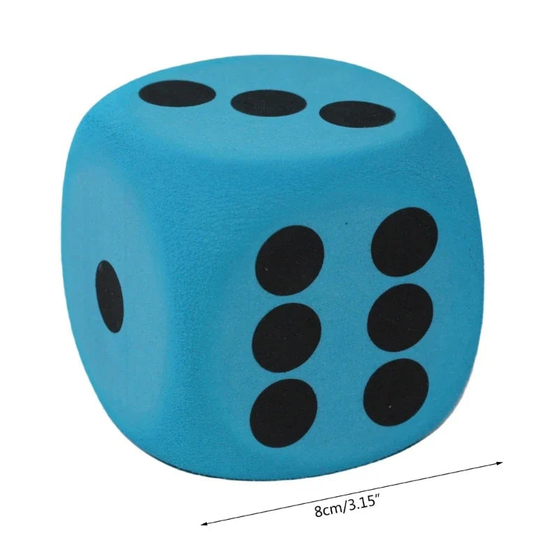 8cm Soft Foam Dice (3.15 in) – Large Six-Sided Counting Toy for Kids, Classroom Math Learning Aid