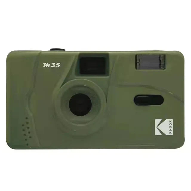 Retro Reusable 35mm Manual Film Camera with Built-In Flash – Replaceable Film, Fixed Focus