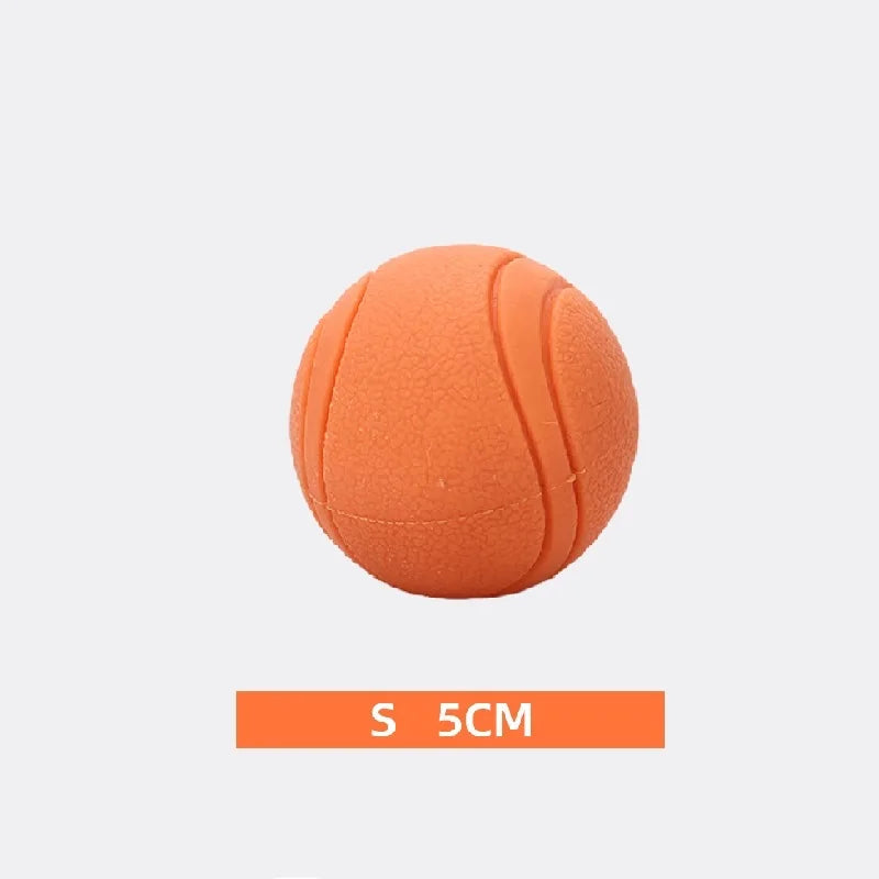 Bite-Resistant Rubber Dog Ball Toy – Chew-Proof Fetch Toy for Dogs & Puppies, Sizes S–XL (5–9 cm | 2–3.5 in) – Red