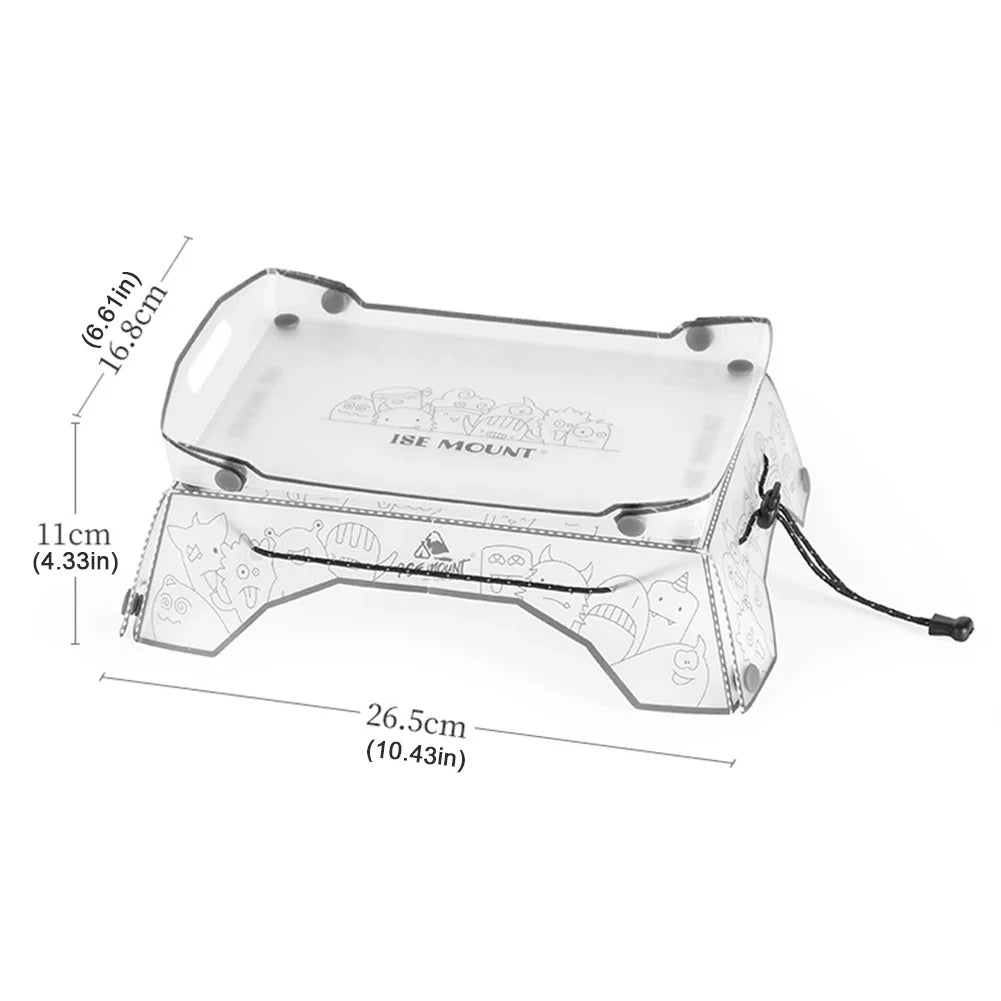 Portable PP Folding Camping Table & Tray - Ultralight Foldable Picnic Tray, Heavy-Duty Outdoor Travel Table