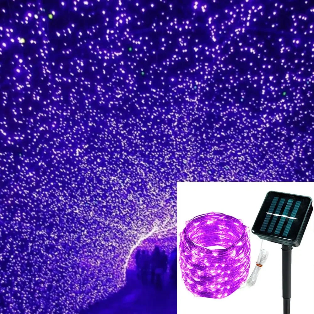 Outdoor Solar LED Fairy String Lights 32 m (105 ft) 300 LED Copper Wire Waterproof IP66 8 Modes Garden Patio Christmas