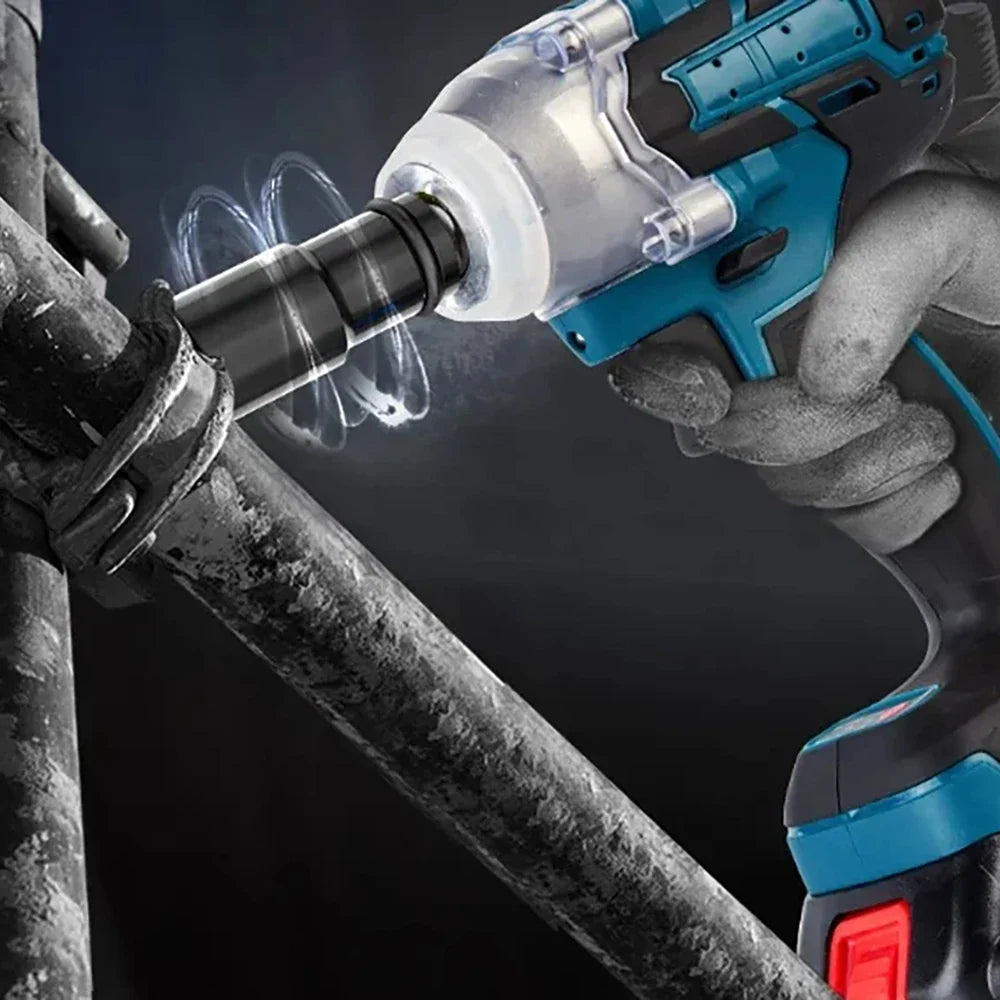 1/2-Inch (12.7mm) Brushless Cordless Impact Wrench 2-in-1 | 520 N·m Torque, LED Work Light, Universal 18–21V Battery Compatible