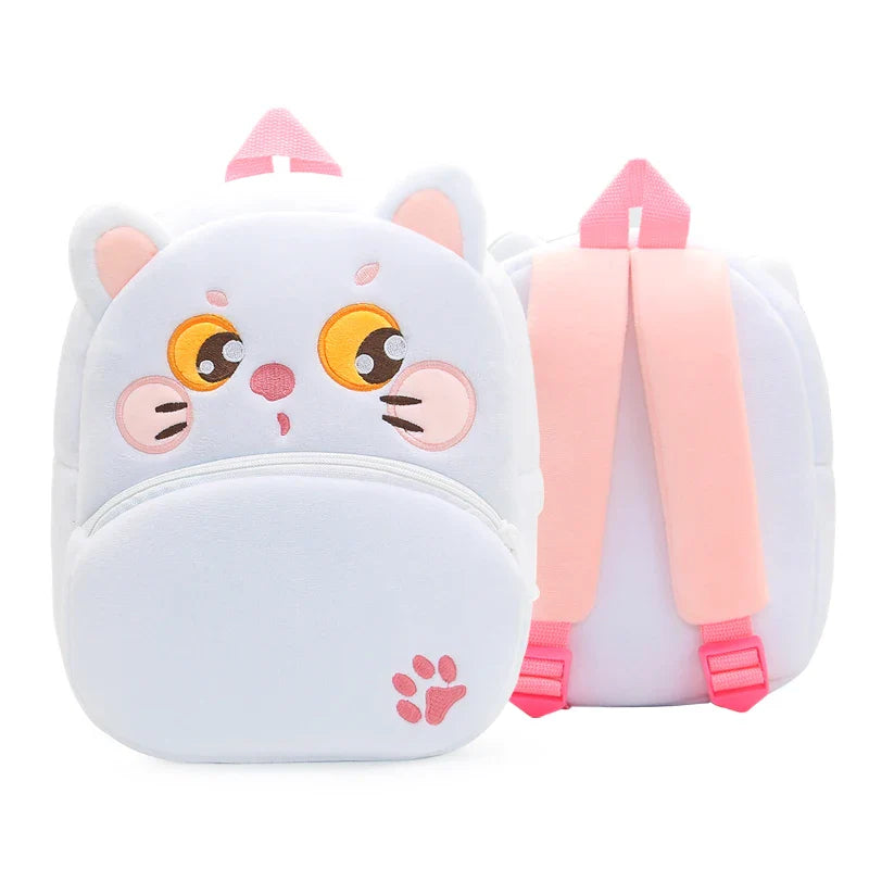 Cute Plush Animal Kids Backpack - Cartoon School Bag for Girls & Boys, Soft Preschool Backpack