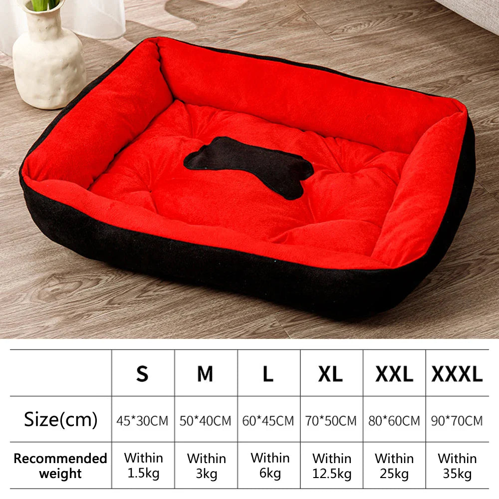 Plush Winter Pet Bed for Dogs & Cats - Thickened Breathable Dog Sofa with Non-Slip Bottom, Multiple Sizes S-XXXL