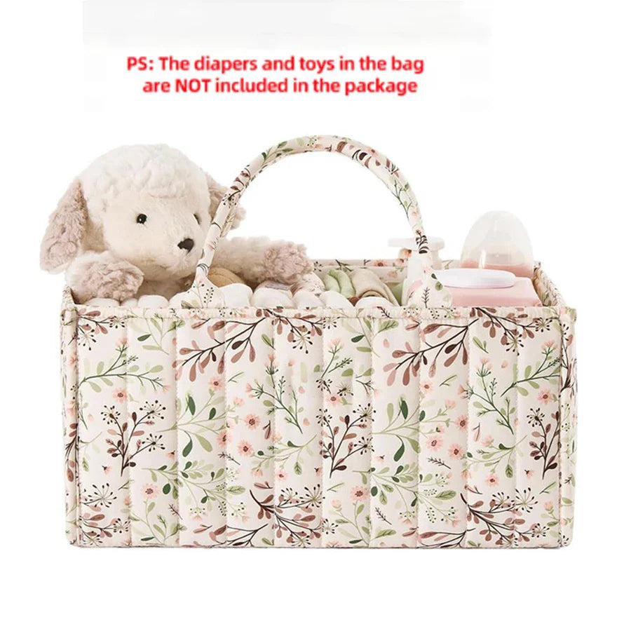 Portable Folding Baby Diaper Organizer Caddy – High-Capacity Diaper Stacker & Storage Bag