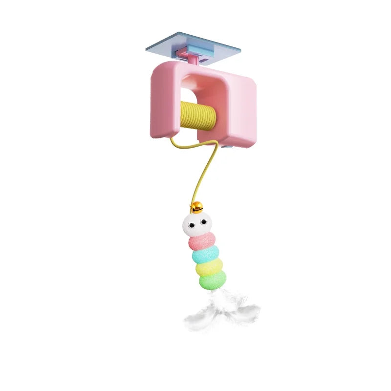 Rechargeable Interactive Hanging Door Cat Toy, Automatic Flying Bird for Cat Hunting & Stress Relief