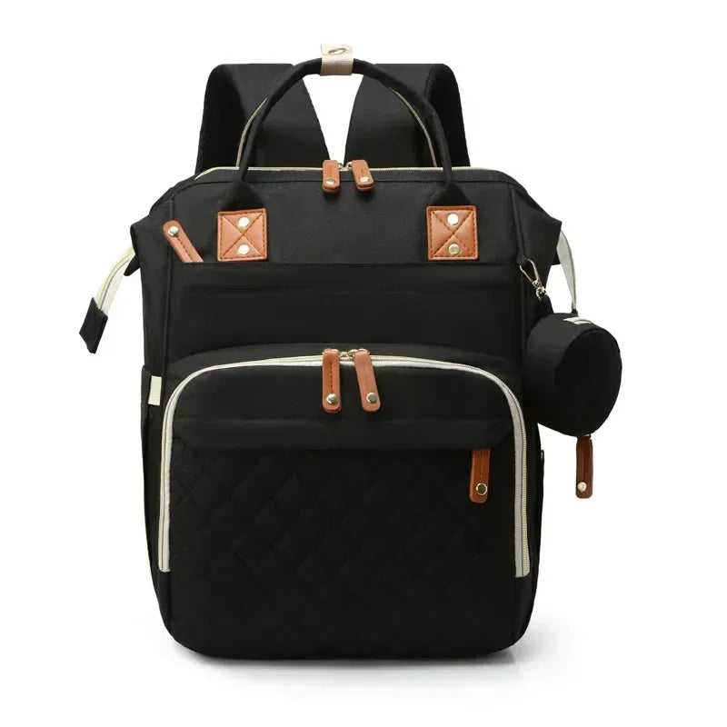 Large Waterproof Diaper Bag Backpack with USB Charging Port – 20–35L Maternity Nappy Bag with Insulated Bottle Pockets & Wet/Dry Separation