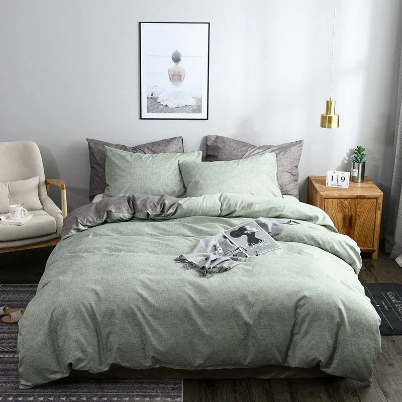 Microfiber Duvet Cover Set – Solid Color 2/3‑Piece Bedding with Pillowcases (Twin/Full/Queen/King/EU)