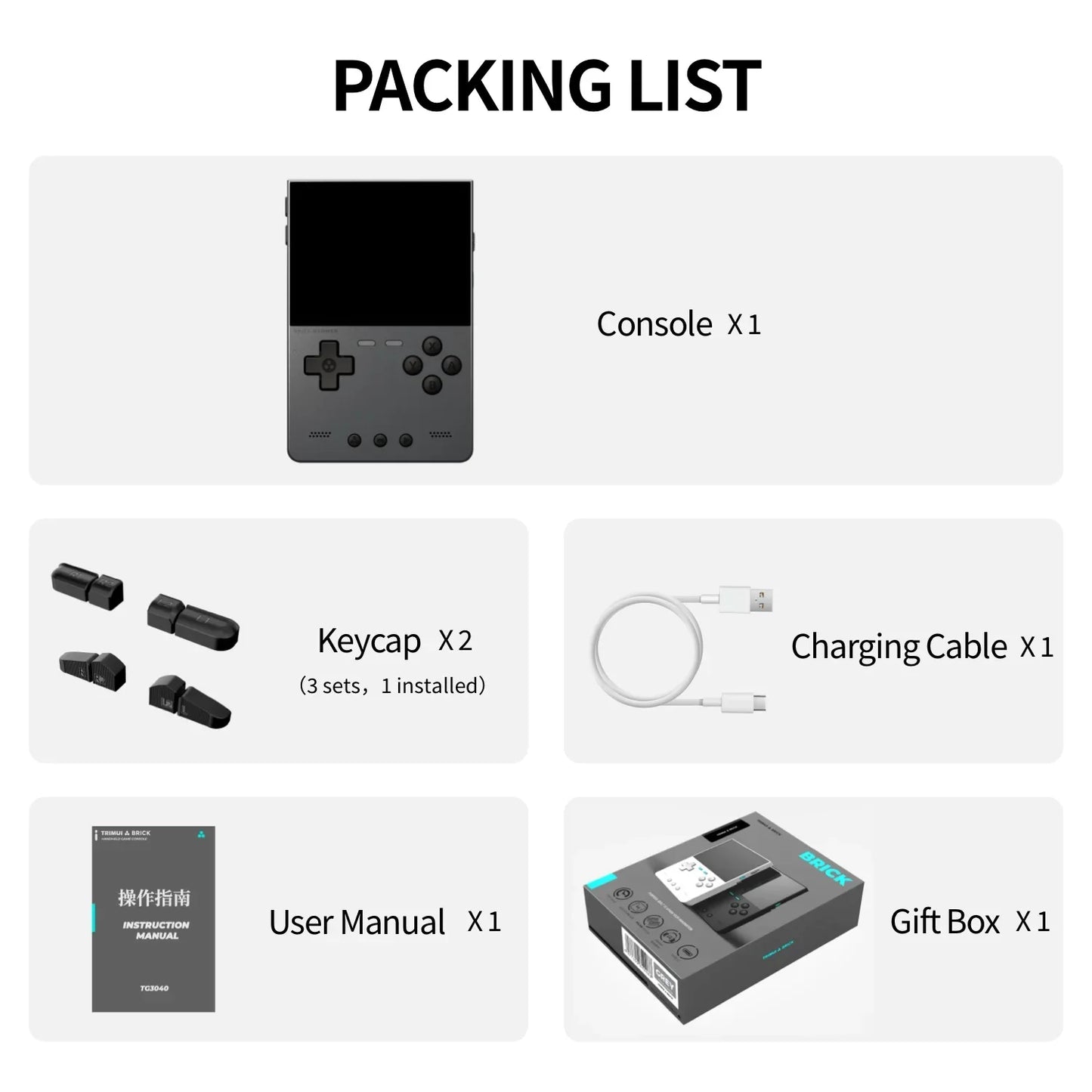 Portable Handheld Retro Gaming Console 3.2-inch (81 mm) IPS — 13,000+ Built-in Games, 8GB + TF up to 1TB, 3000mAh Battery, Linux