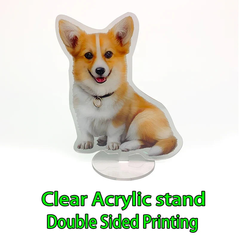 Personalized Holographic Acrylic Photo Keychain – Custom Transparent Pet & Portrait Charm