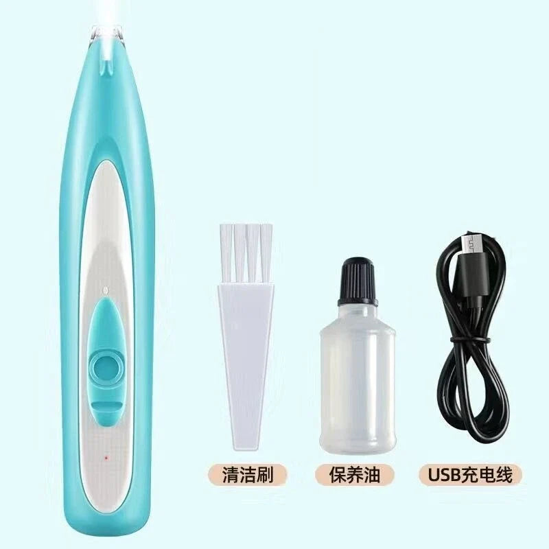 Cordless Dog Grooming Clippers — 18mm (0.71 in) Wide Blade, LED Light & LCD Display, Low-Noise Rechargeable Pet Paw Trimmer