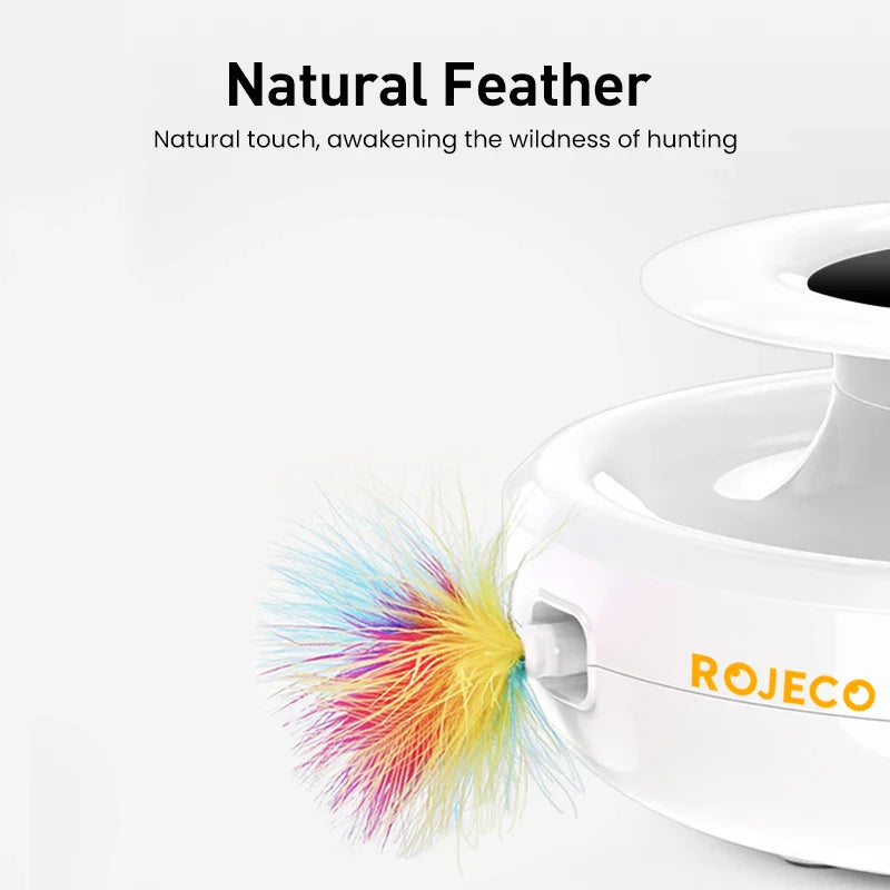 2-in-1 Automatic Feather & Ball Interactive Pet Toy for Cats and Dogs — Electronic 5-Mode Cat Teaser