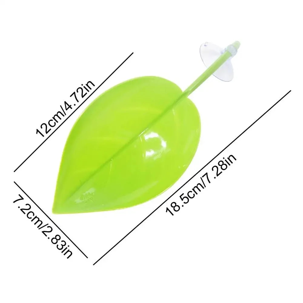 Frog Habitat Leaf Suction Cup Reptile Basking and Resting Terrace Tank Accessory Simulated Leaf for Geckos