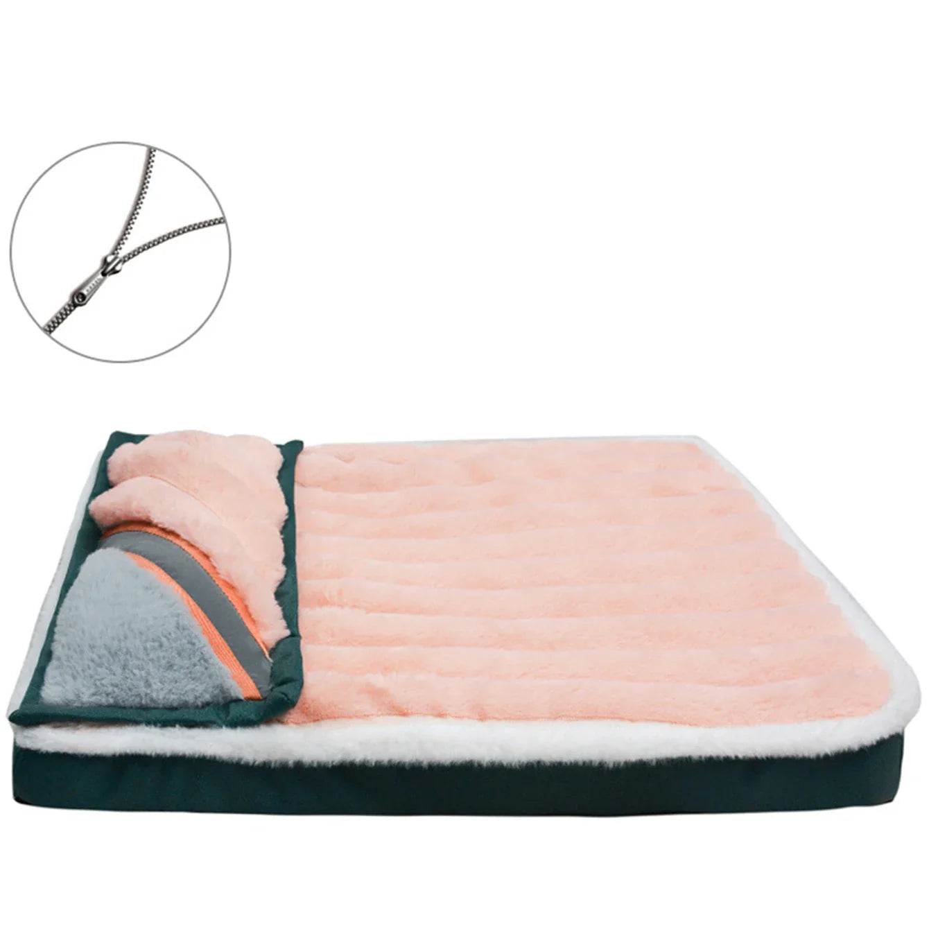Washable Waterproof Dog Bed Mat with Removable Zipper Cover – Egg Crate Foam Pet Cushion for Large Dogs (M/L/XL/XXL, 19.7–47.2 in | 50–120 cm)