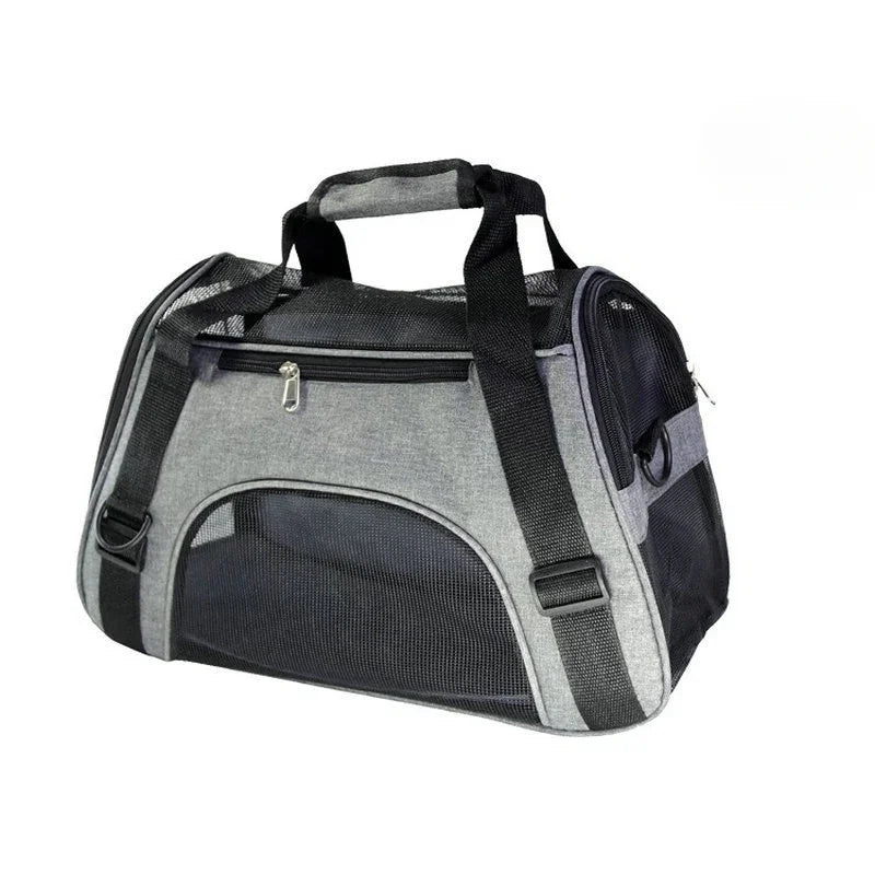 Portable Mesh Pet Carrier Bag – Breathable Foldable Travel Handbag for Small Dogs & Cats