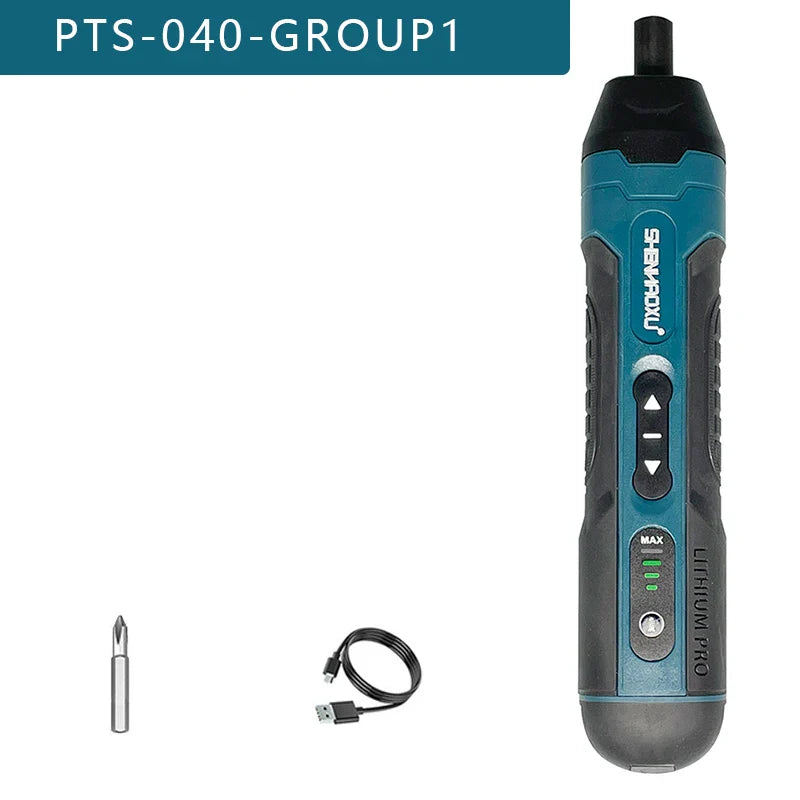 Mini Cordless Electric Screwdriver 3.6V Rechargeable 1300mAh USB-C, Precision Screwdriver with LED & Torque Control, 1/4" (6.35mm) Chuck