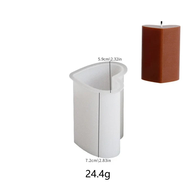 3D Geometric Silicone Cylinder Candle & Soap Mold for DIY Aromatherapy Home Decor