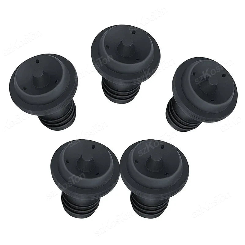 Wine Vacuum Stopper – Black Silicone Rubber Wine Saver Bottle Stopper, Fits 20–25 mm (0.79–0.98 in)