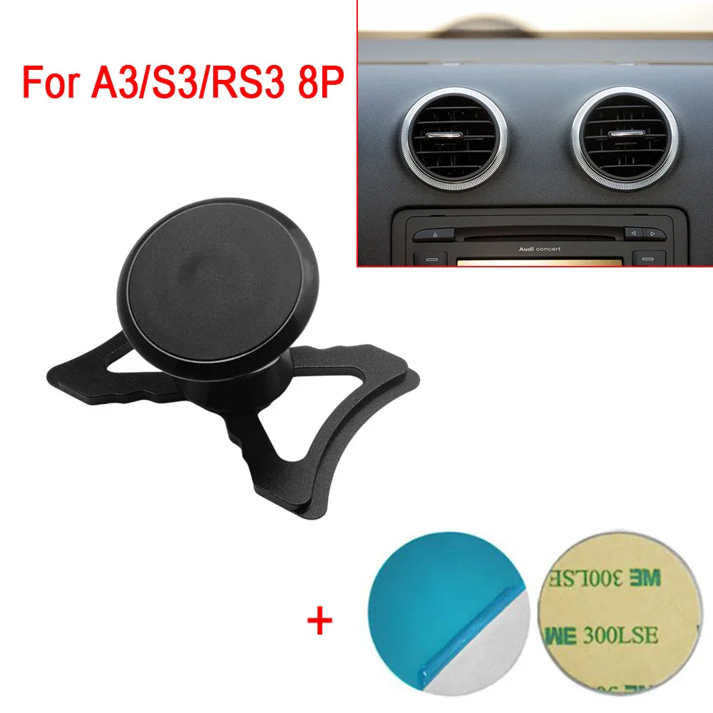 360° Adjustable Magnetic Car Phone Vent Holder — Clip Mount Mobile Phone Stand GPS Bracket