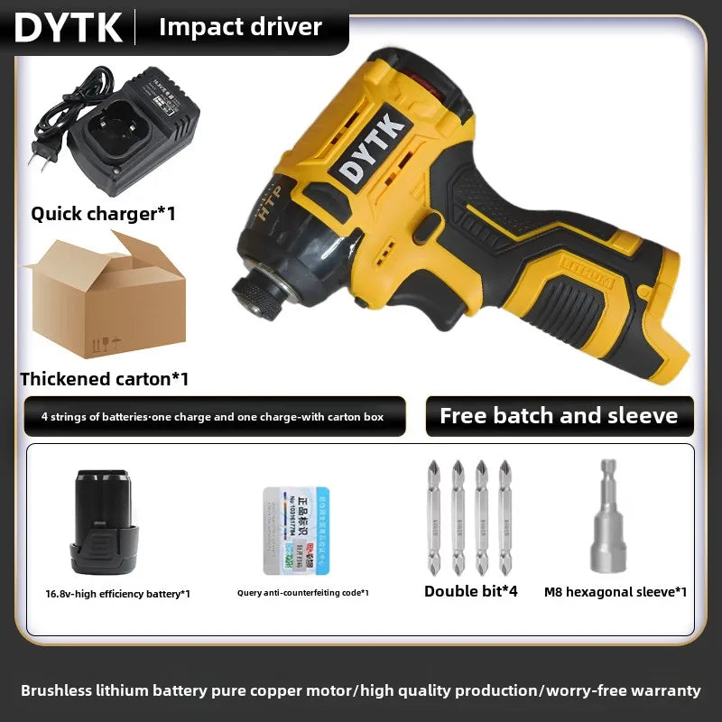 18V Cordless Electric Screwdriver & Rechargeable Hand Drill — Brushless Motor Multifunctional Tool