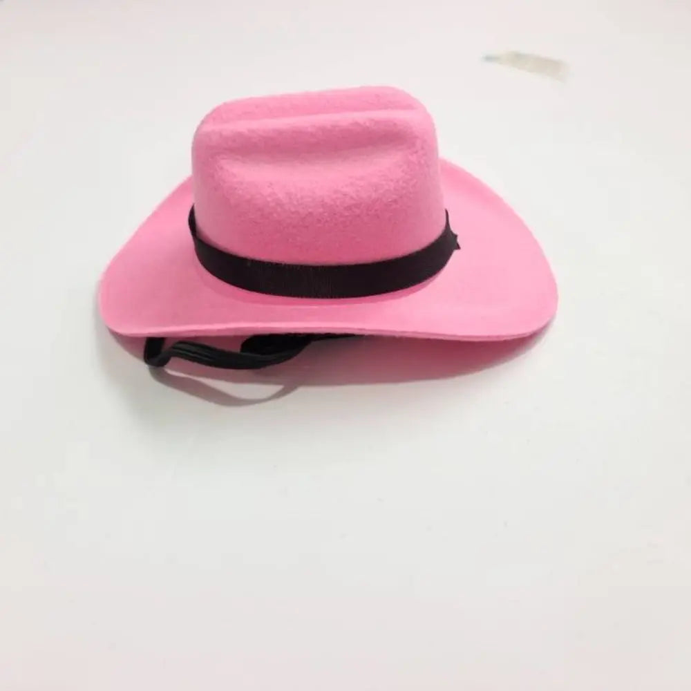 Adjustable Pet Cowboy Hat for Small Dogs & Cats – Funny Western Headwear, Summer Costume Accessory (5.3×4.3×2.4 in / 13.5×11×6 cm)