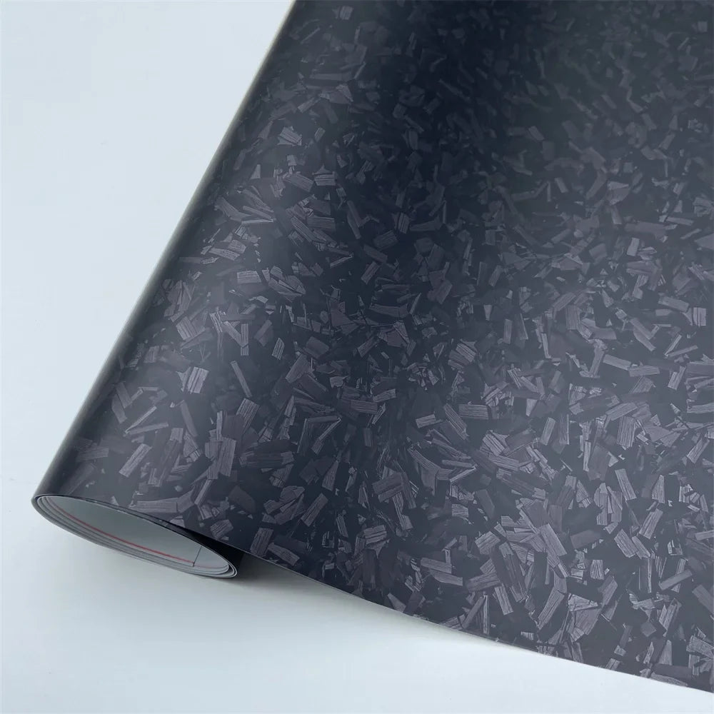 Forged Carbon Fiber Vinyl Wrap Roll Adhesive Car Wrap Film Gloss Matte Black Silver Red