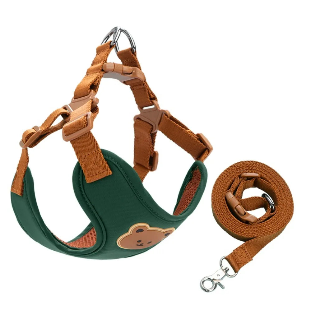 Adjustable No-Pull Dog Harness and Leash Set — Anti-Escape Pet Harness for Walking and Travel