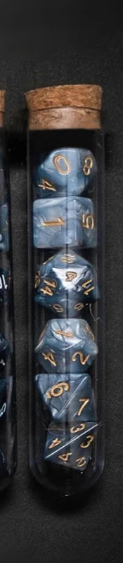 Transparent 7-Piece Polyhedral RPG Dice Set – D&D & Call of Cthulhu Tabletop Dice, Potion Flask Style