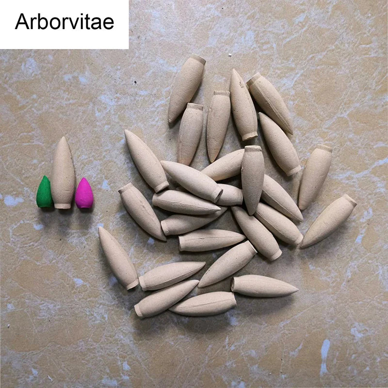 Oversized Backflow Incense Cones 100g, 6–6.5 cm (2.36–2.56 in), 30–35 Min Burn, Sandalwood Lavender Jasmine for Home