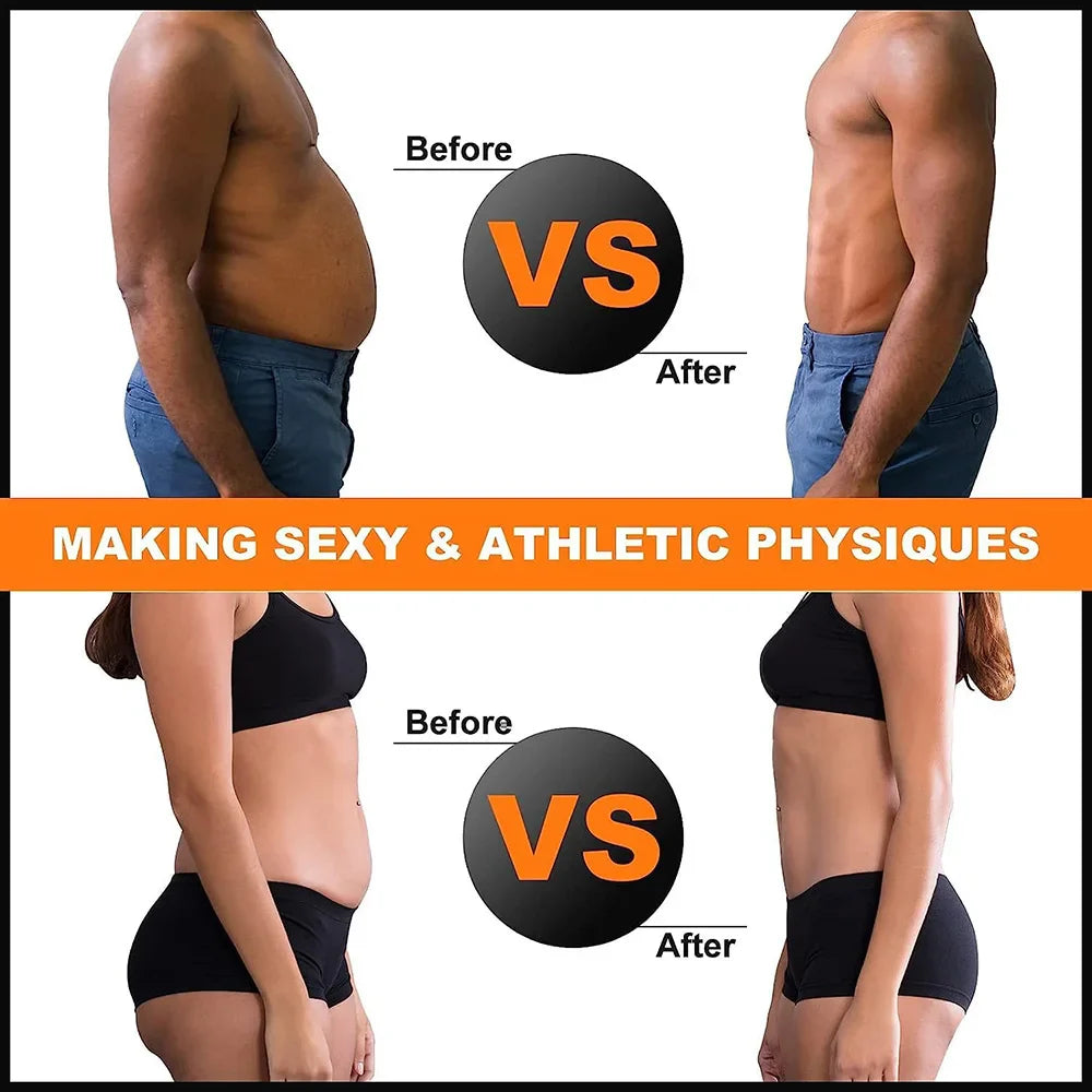 Rechargeable EMS Abdominal Toning Belt – Smart Muscle Stimulator & Slimming Massager, 10 Modes 30 Intensity Levels, Adjustable Fit