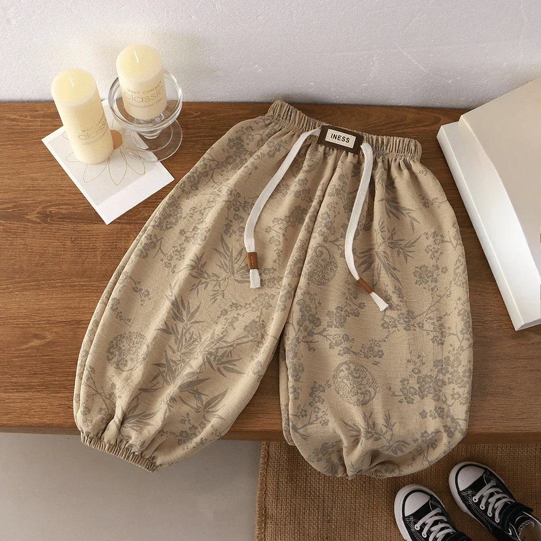 Kids Jogger Pants Ages 1-8 — Loose Fit Cotton-Blend Casual Sports Pants for Boys & Girls
