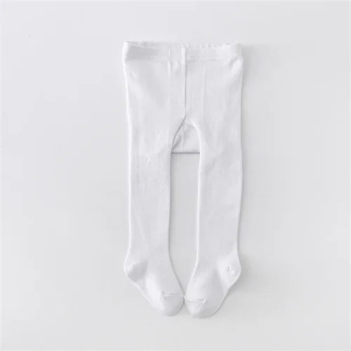 Baby Girl Cotton Knitted Tights Newborn & Toddler Pantyhose Casual White Black
