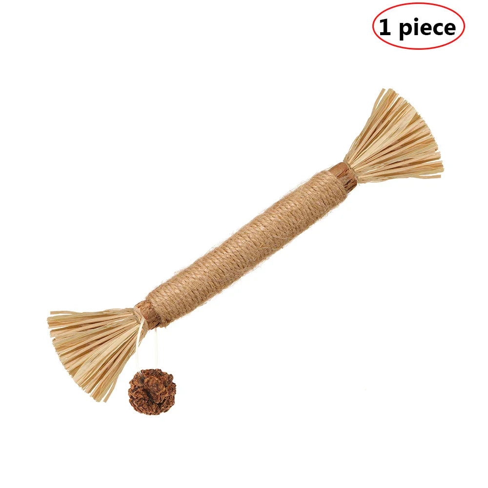 Natural Silvervine (Matatabi) Cat Chew Sticks - Dental Catnip Toy, 8.7 in (22 cm), 1/2/5 Pack