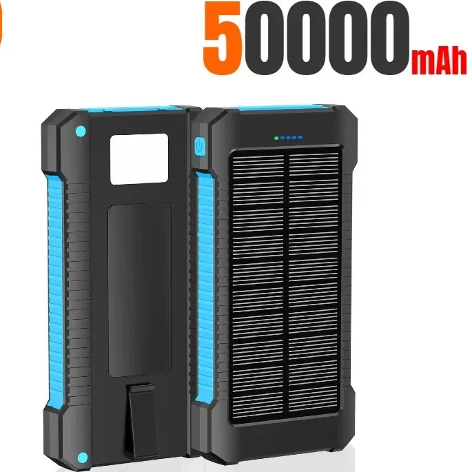 500000mAh Solar Power Bank Fast Charging Portable External Battery for iOS and Android Phones