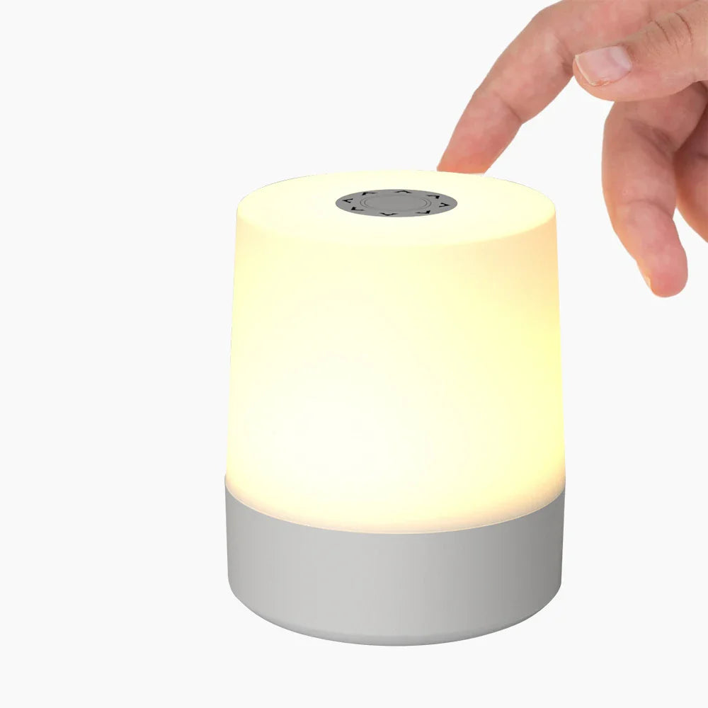 LED Touch Night Light USB Rechargeable 3-Color Dimmable Table Lamp with Remote – Bedside Bedroom Decor