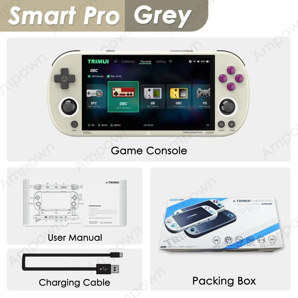 Smart Pro Retro Handheld Game Console 4.96-inch (12.6 cm) IPS Linux Dual Joystick RGB LEDs 5000mAh 13,000+ Games