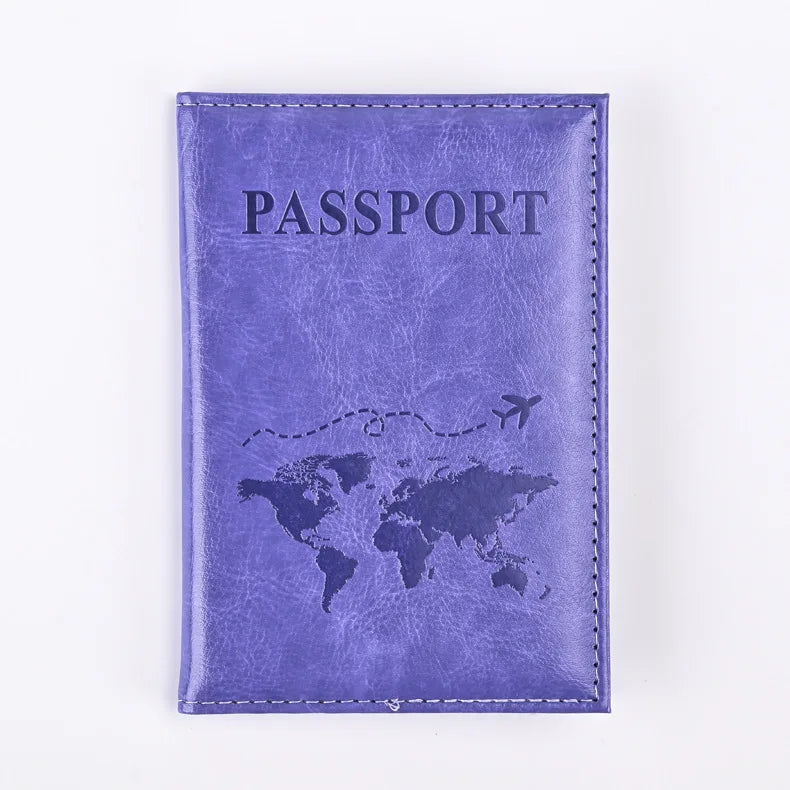 Colorful PU Passport Holder - Travel Passport Cover with ID & Card Slots