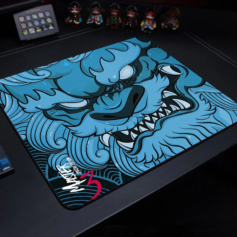 Cute Tiger Small Gaming Mouse Pad with Wrist Rest — Non-Slip Rubber Base, Anime Cartoon Desk Mat