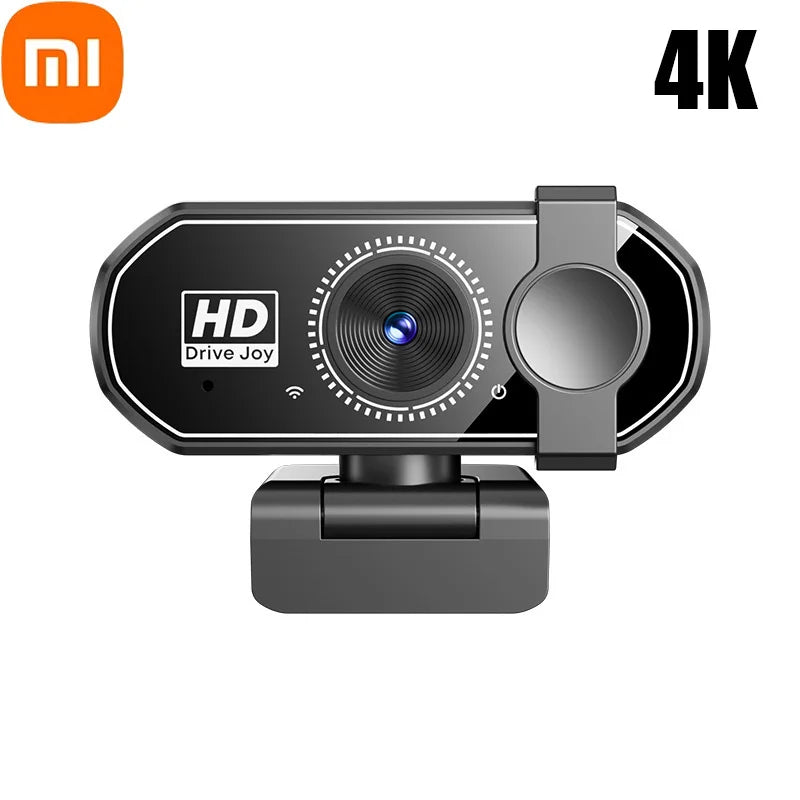 4K Autofocus Webcam with Dual Noise-Canceling Microphones, USB Streaming Webcam for PC & Laptop with Privacy Cover and Mount