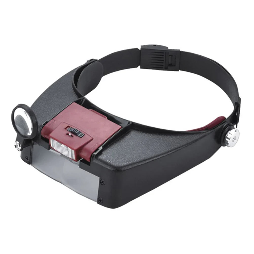 LED Headband Magnifying Glasses with Adjustable LED Light 10X Illuminated Loupe for Jewelry, Watch Repair & Reading