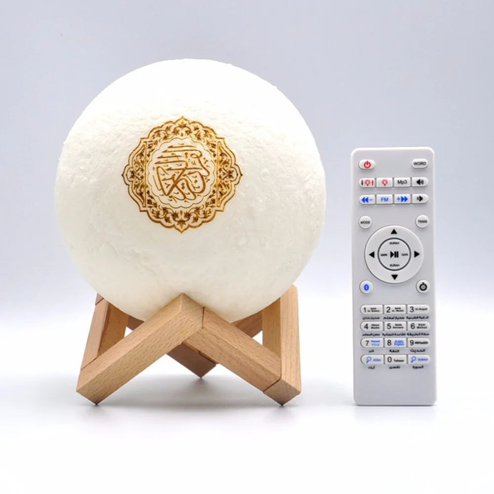 Quran Azan Bluetooth Speaker Portable Night Light — Touch Lamp MP3 Player with Remote & TF Card, 5W