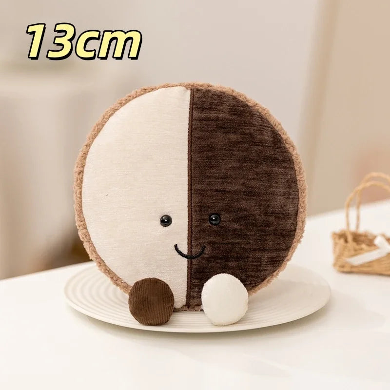 Kawaii Dessert Plush Toy 7 in (18 cm) Pudding Cake Cookie Palmier Stuffed Doll Cute Soft Plushie Gift for Girls