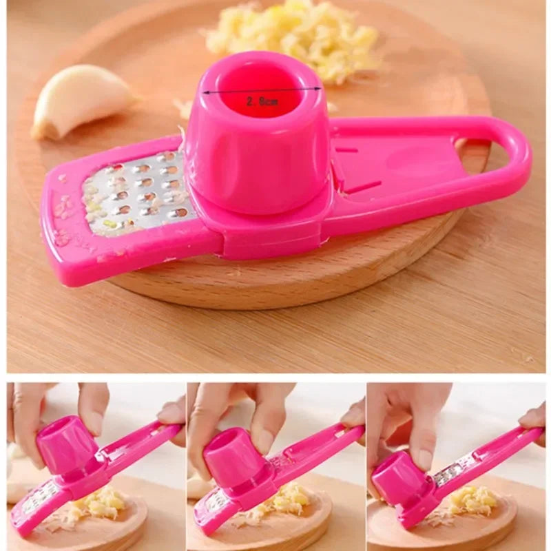 Garlic Press & Peeler — Garlic Grinder, Ginger Grater and Vegetable Slicer Kitchen Tool