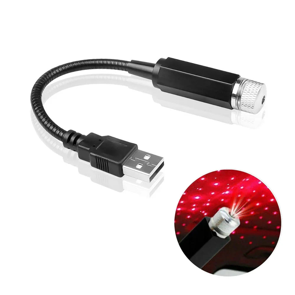 USB Powered LED Laser Starry Sky Projector Lamp for Car & Room Ceiling 5V